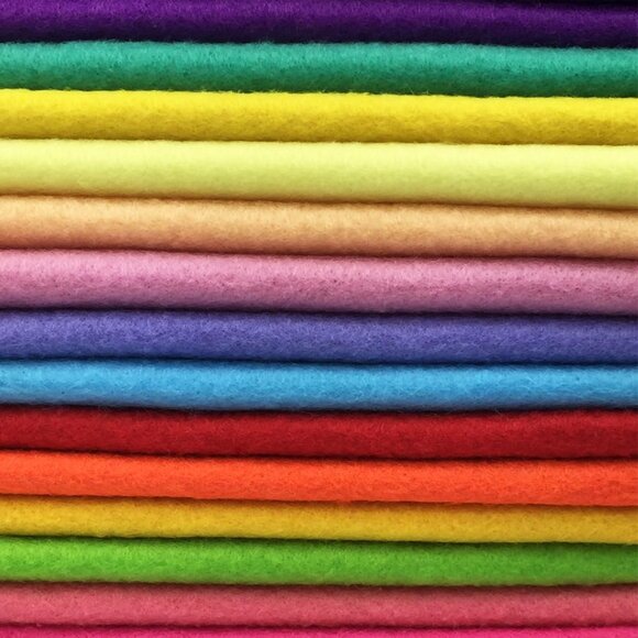 28pcs Assorted Color Craft Felt Sheets 12x8in 1.4mm Thick DIY Sewing & Craft Pro - Picture 3 of 8